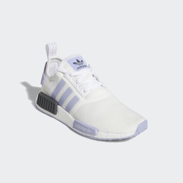 Women's NMD R1 White and Lavender Shoes 