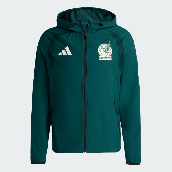 adidas Mexico Tiro Travel Full Zip Windbreaker - Green | Free