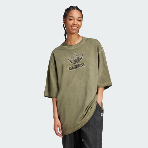 Adilenium Season 2 Washed Oversized Trefoil Tee Gender Neutral