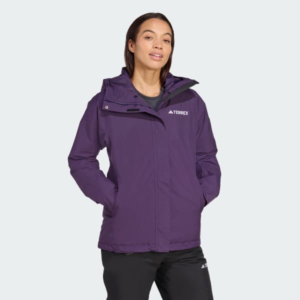 Fioletowy Kurtka Terrex Multi 2L Rain.Rdy Insulated