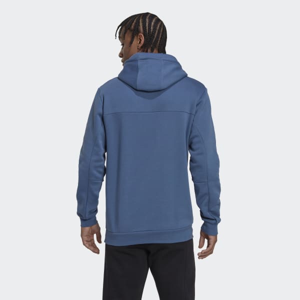 Azul Camisola com Capuz em Fleece Badge of Sport Stadium