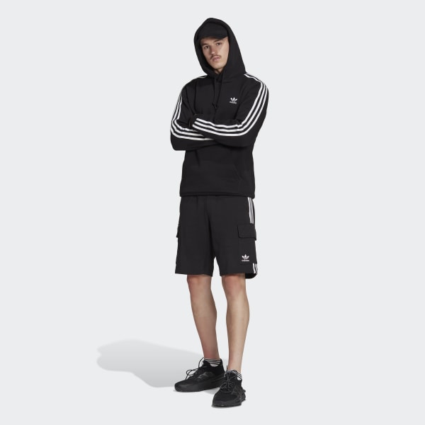 Schwarz adicolor Classics 3-Streifen Cargoshorts