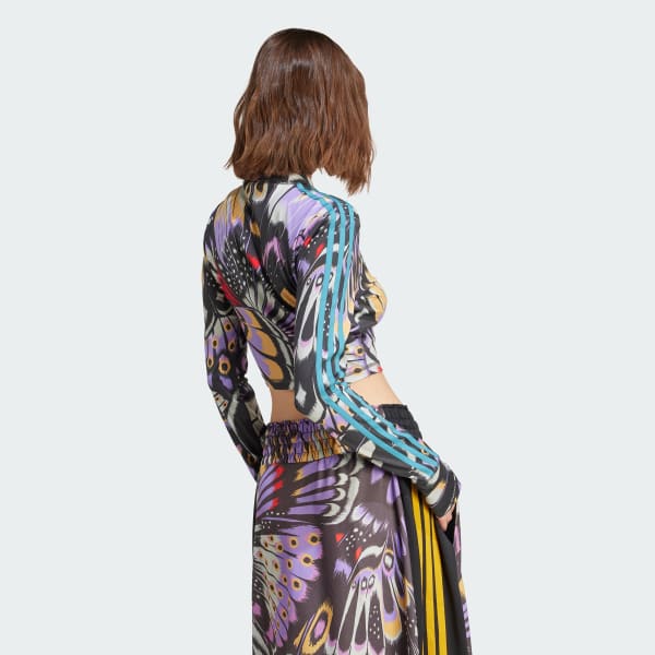 Negro Top adidas X FARM Rio de manga larga