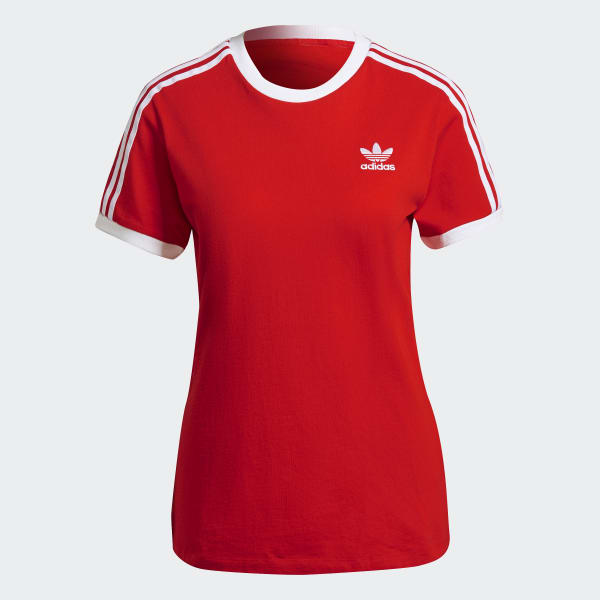 cervená Tričko Adicolor Classics 3-Stripes