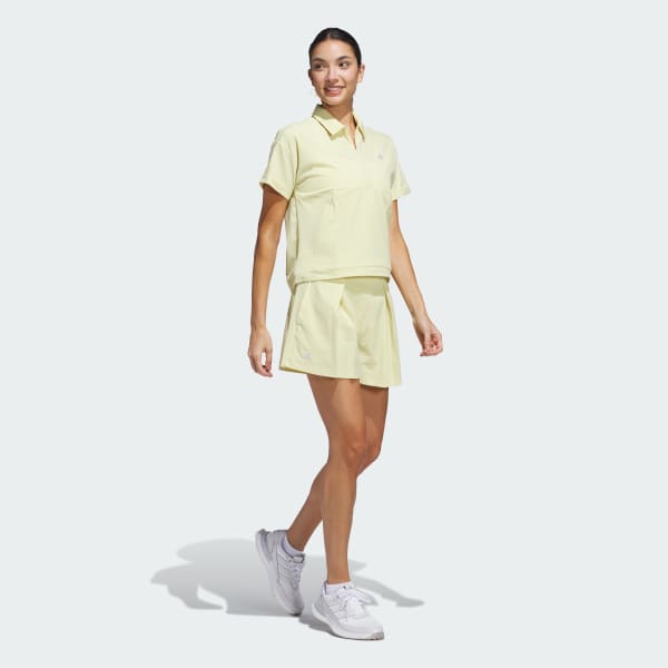 イエロー 【ゴルフ】ビヨンド ザ コース 撥水 ボックスシルエット 2way半袖シャツ