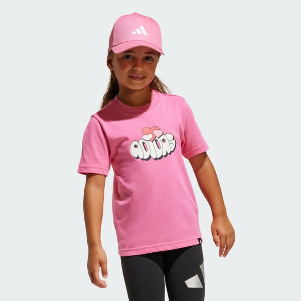 Pink Fun Valentine Graphic Tee Kids