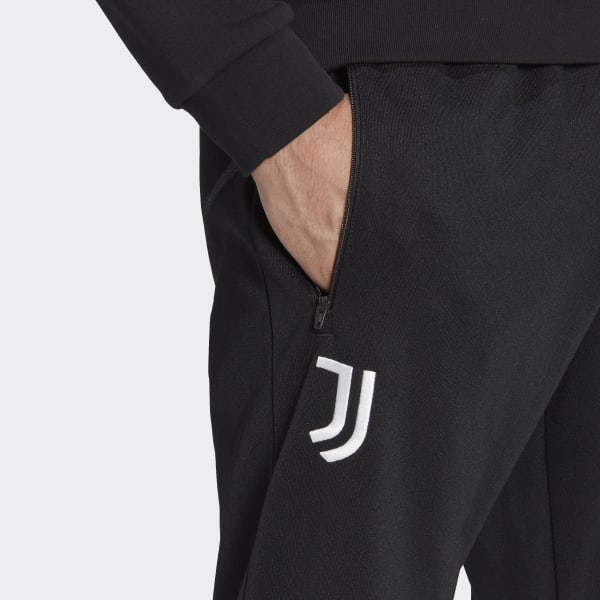 Svart Juventus Essentials Trefoil Joggers BVW82