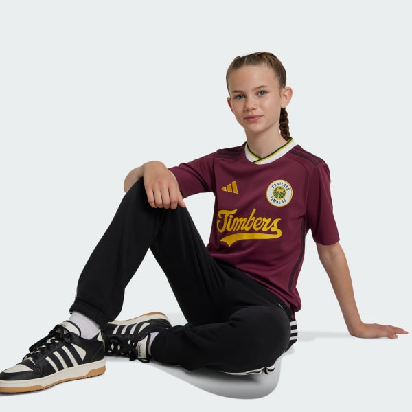 Burgundy 2024 Portland Timbers adidas Archive Youth Jersey