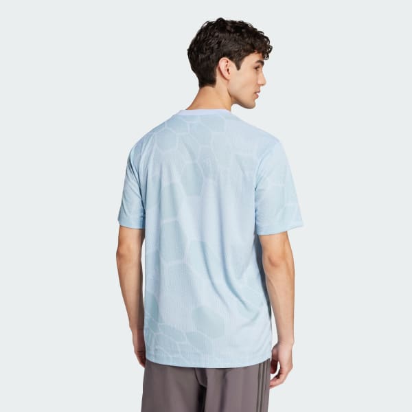 Azul Camisa Manga Curta Jacquard House of Tiro