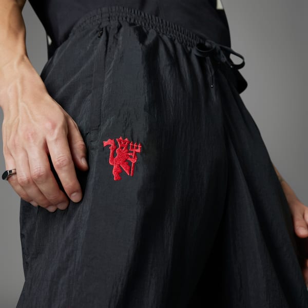 Black Manchester United Originals Track Tracksuit Bottoms