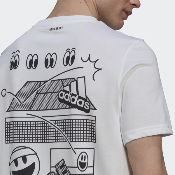 Branco T-shirt de Ténis WMB DH186