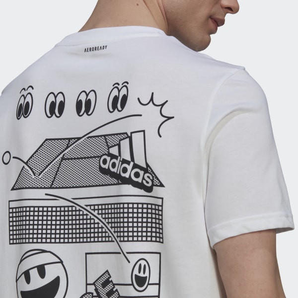 Blanc T-shirt graphique Tennis WMB DH186