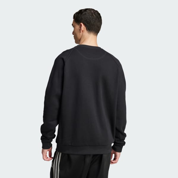 Negro Polera Trifolio Essentials Felpa Francesa Cuello Redondo