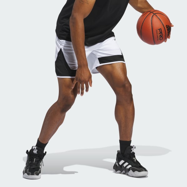 White adidas Pro Block Shorts