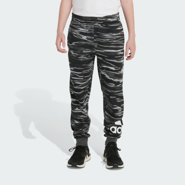 adidas Allover Print Liquid Camo Jogger Pants - Black