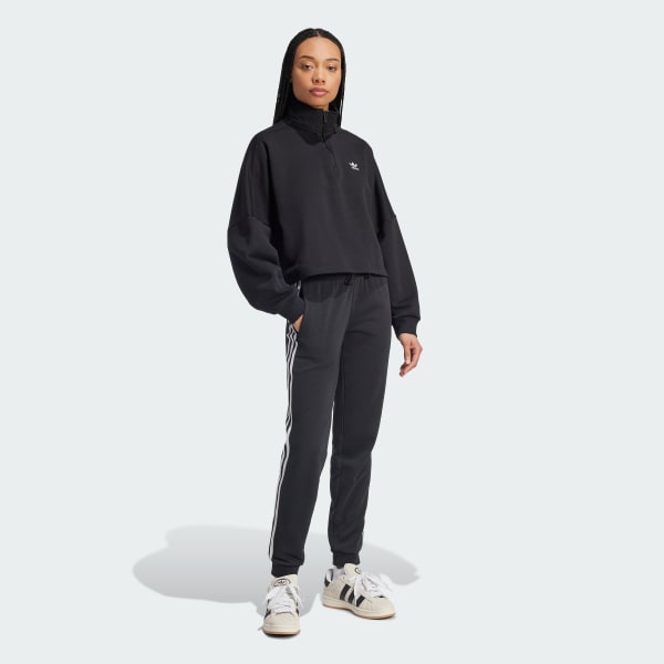 é sport line half zip sweat black adidas Essentials 1/2 Zip Fleece Sweatshirt - Black | Free