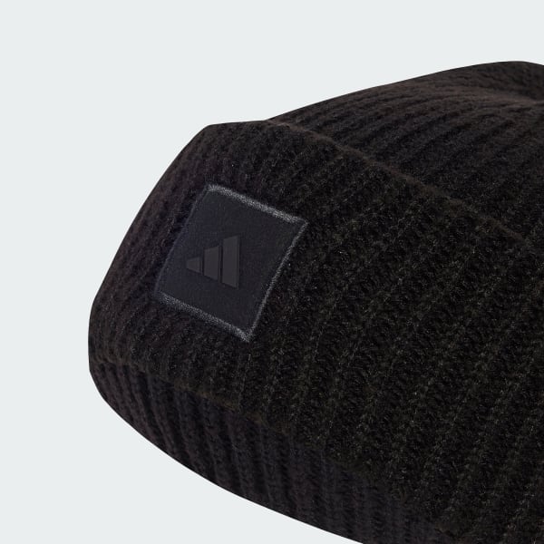 Black Wide Cuff Beanie