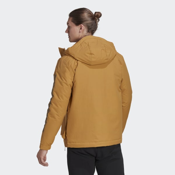 Brown Utilitas 3-Stripes Hooded Jacket (Gender Neutral)