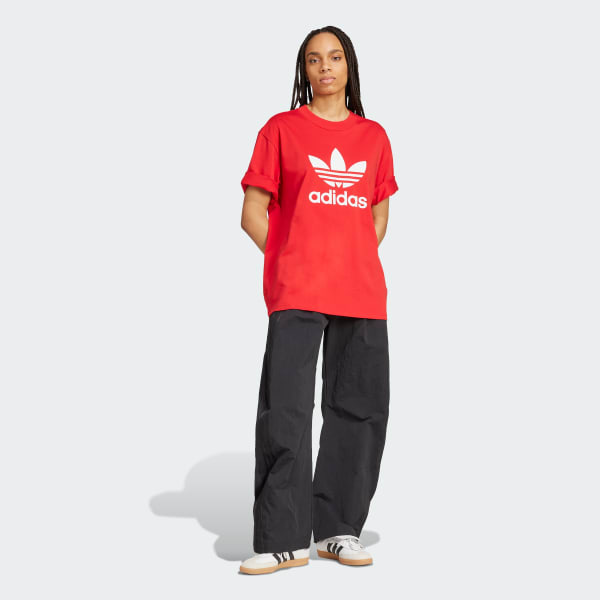 Rojo Playera extragrande Adicolor Firebird Trefoil