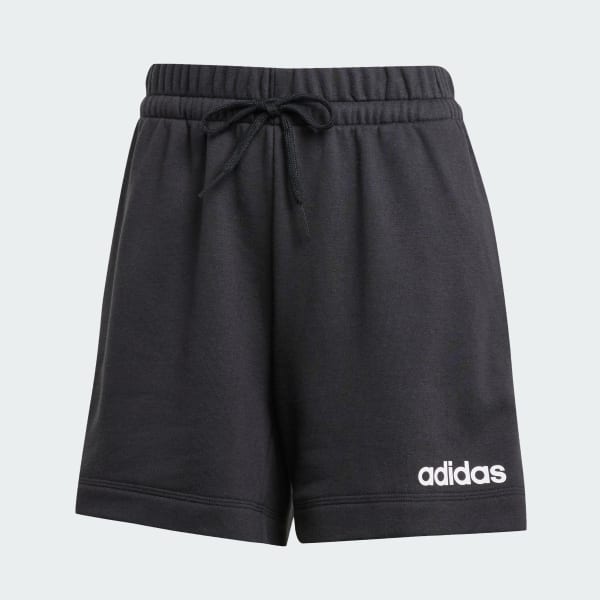 Black Essentials Linear French Terry Shorts