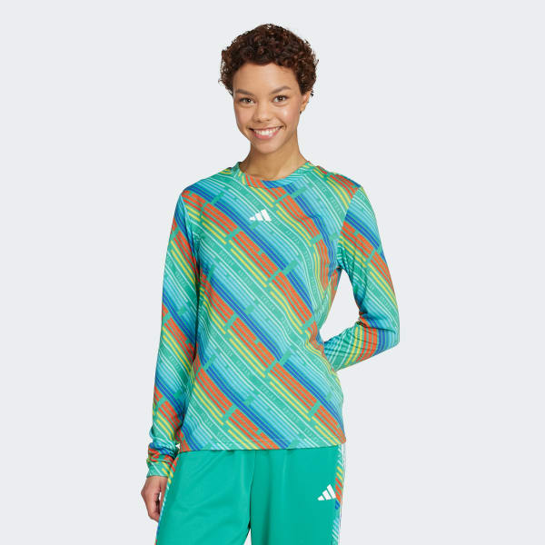 Green Emerging Harmony Long Sleeve Jersey Shirt