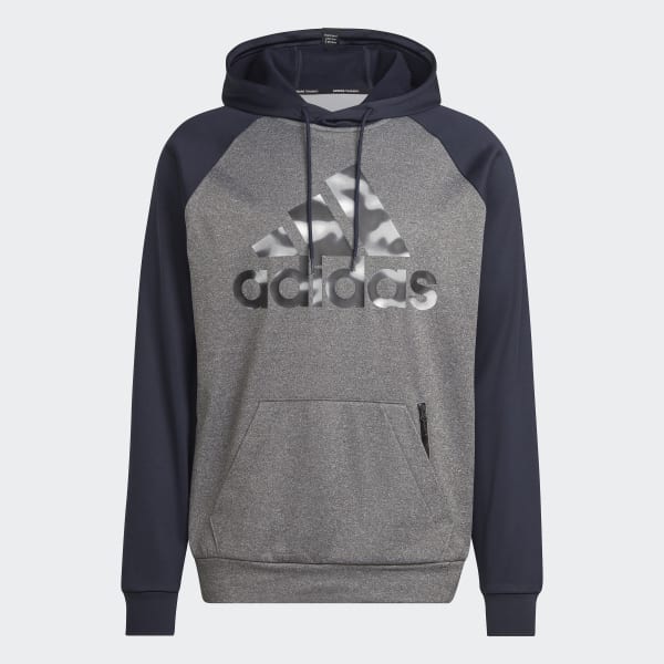 Grigio Felpa con cappuccio AEROREADY Game and Go Camo Logo RM101