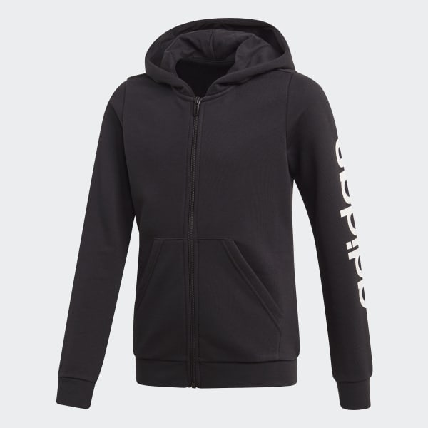 Negro Polera con Capucha Linear