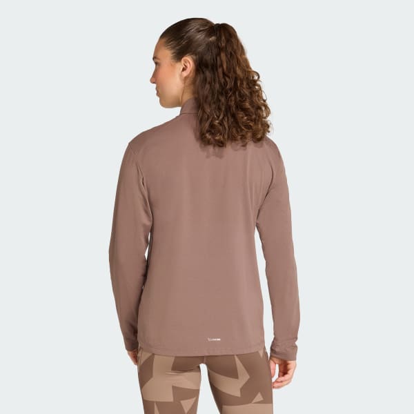 Marrone Maglia Terrex Multi Climacool 1/2 Zip a maniche lunghe