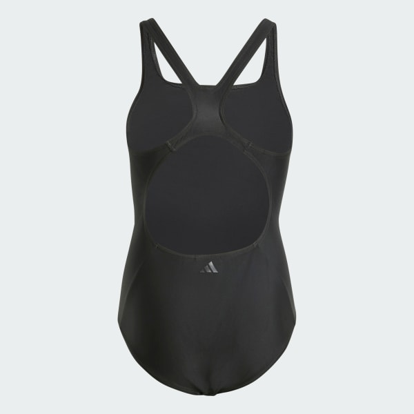 Black Performance Big Bars Swimsuit Kids