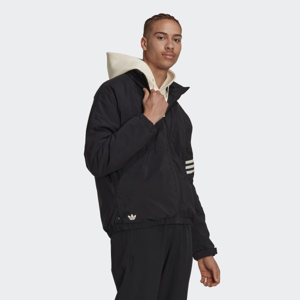 Zwart Padded Stripes Puffer Jack MMV36