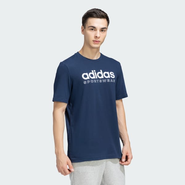 Blue Linear Graphics Tee