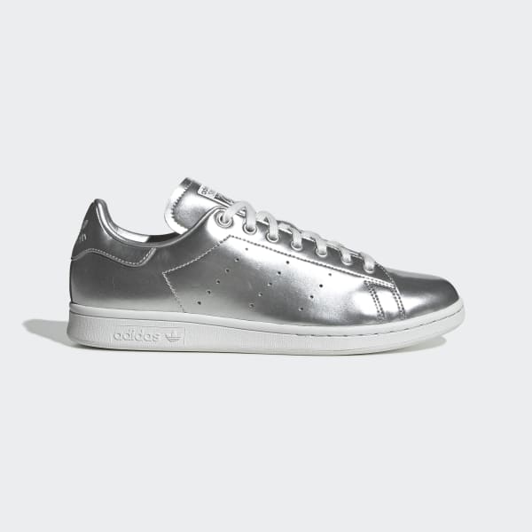 silver stan smith sneakers
