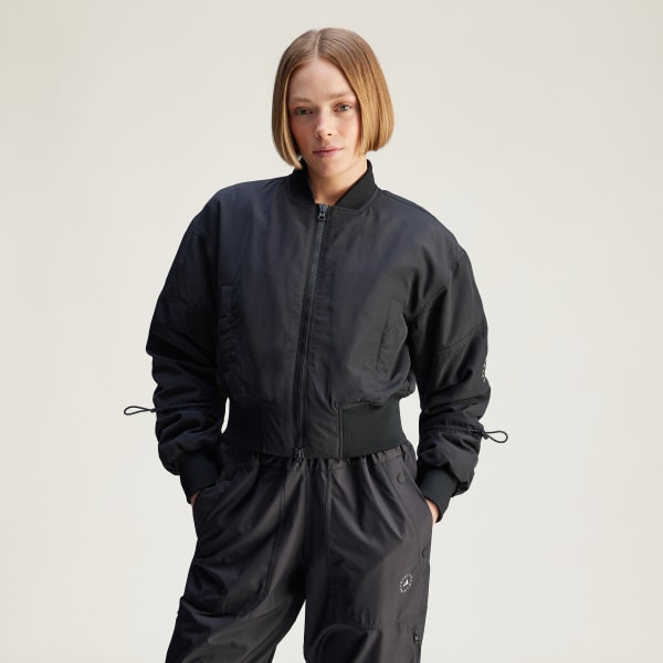 noir Veste bomber courte toile adidas by Stella McCartney TrueNature