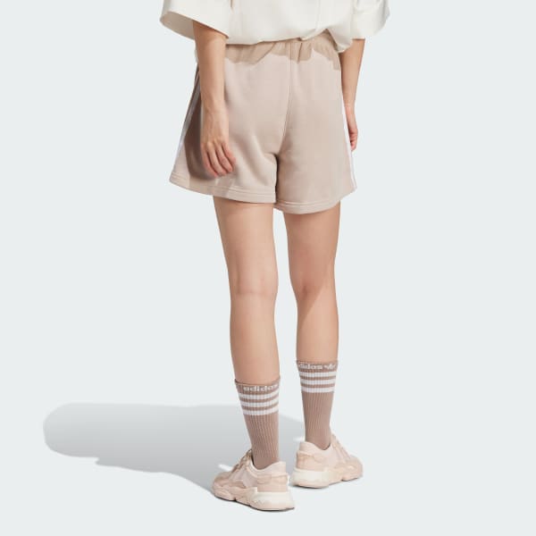 Marron Shorts 3 Tiras Tela French Terry