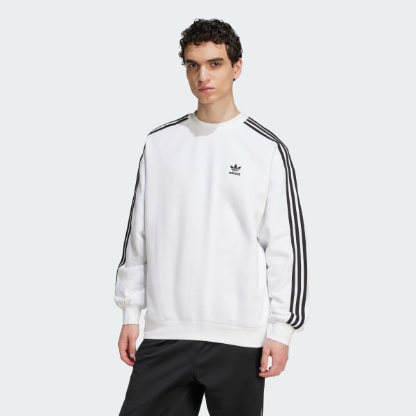 White Adicolor Oversized Crew Sweatshirt