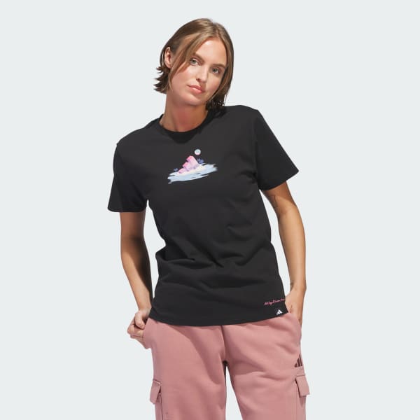 Preto Camiseta Estampada All Day I Dream About Summer (a.d.i.d.a.s.)