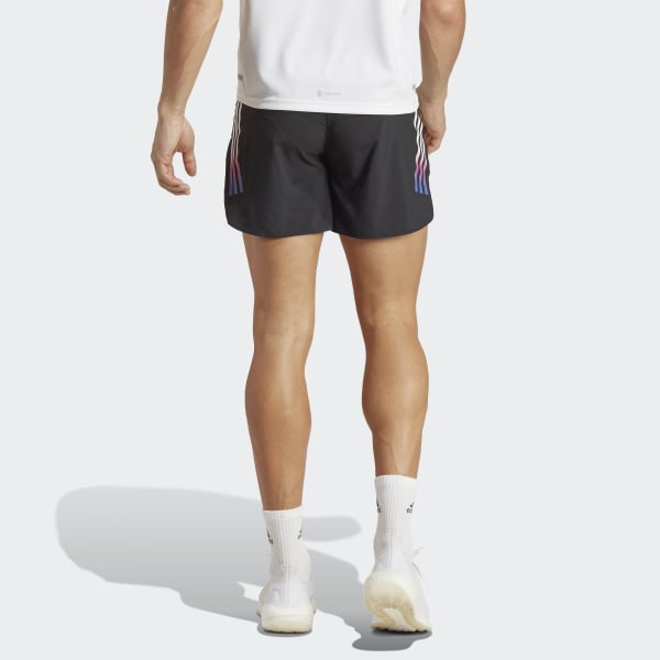 Black Run Icons 3-Stripes Shorts
