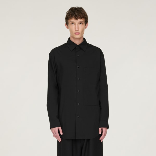 Preto Camisa de Algodão Sporty Y-3