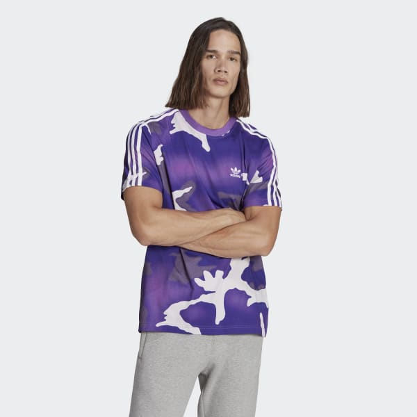 Paars Graphics Camo Allover Print T-shirt