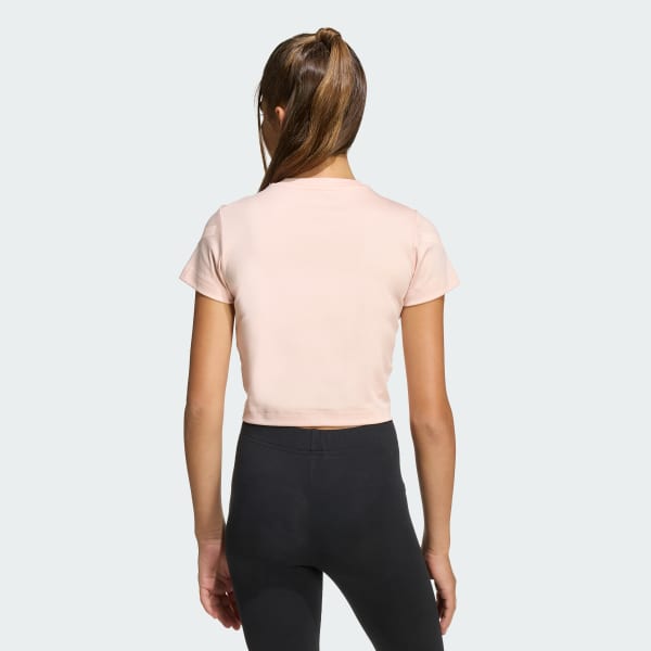 Pembe adidas Z.N.E. Fitted Kids Crop Tişört
