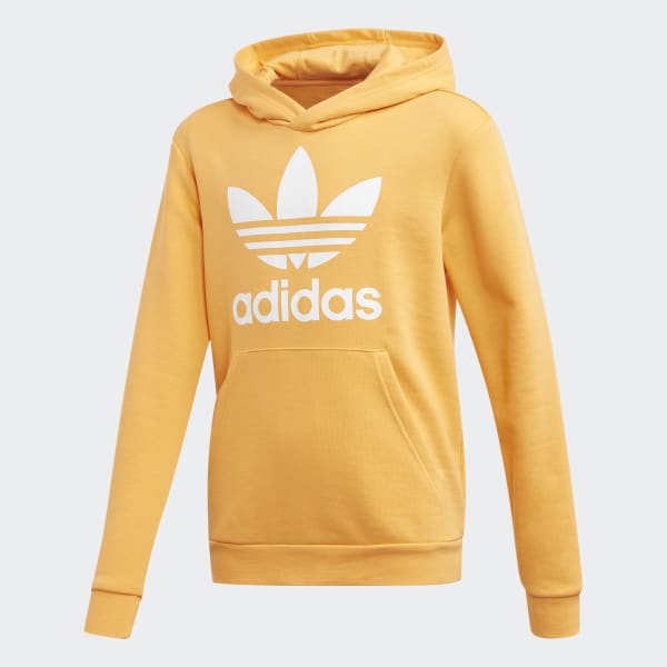 adidas gold trefoil logo hoodie