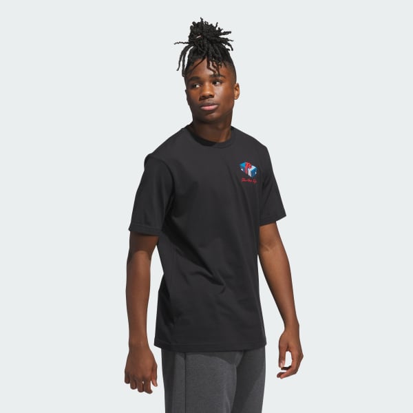 Black 3-Stripes Lights Giftbox Graphic Tee