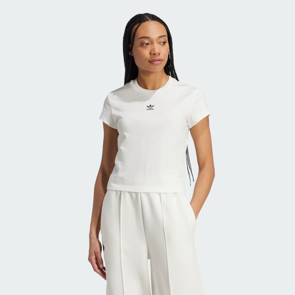 White Essentials Slim Tee
