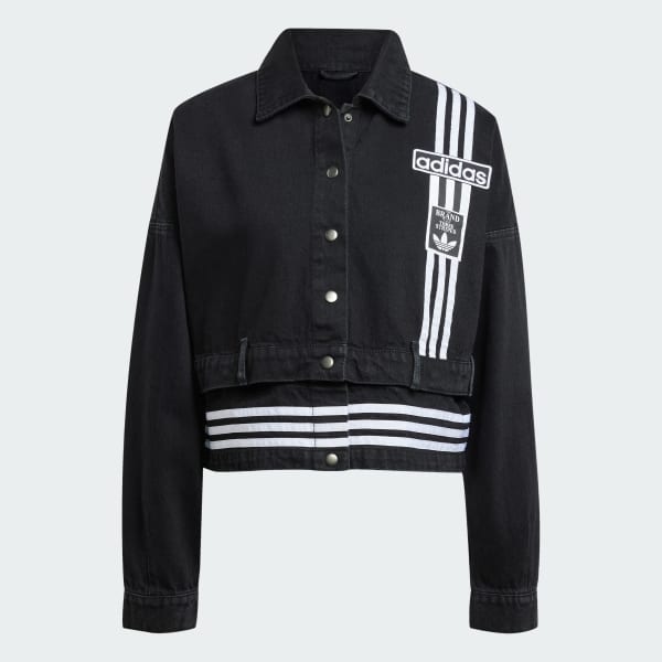 adidas Adibreak Denim Two-In-One Track Top - Black | Free