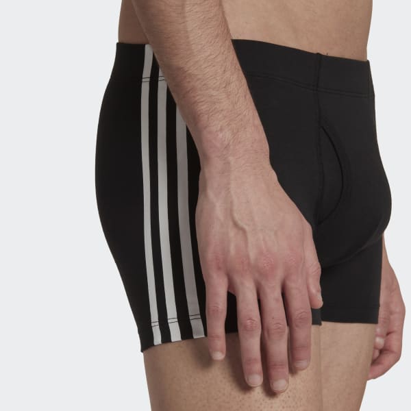 cerná Boxerky Comfort Flex Cotton 3-Stripes HPN17