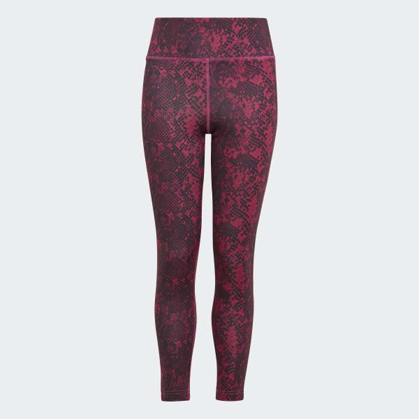 Ροζ AEROREADY Animal-Print Optime 7/8 High-Rise Pocket Tights