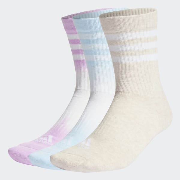 Blanco Medias Acolchadas Dip-Dyed 3 Tiras Largo Clásico 3 Pares