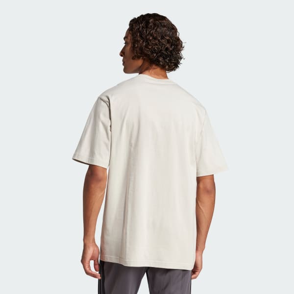 Beige Playera Essentials Linear Single Jersey