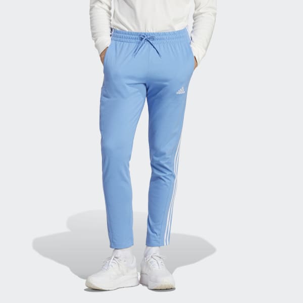adidas Essentials Single Jersey Tapered Cuff Pants  Blue  adidas India