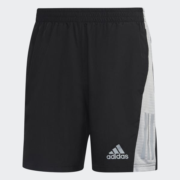 Adidas Own The Run 2in1 5inch Men's Running Short - Black/Semi Solar Slime